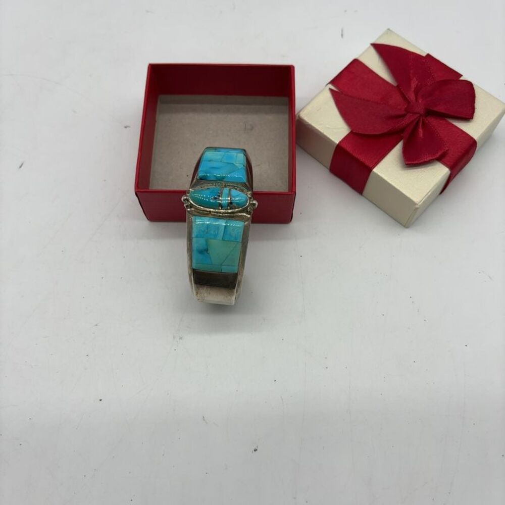 jewelry Sterling Silver & Turquoise Large Cuff Bracelet